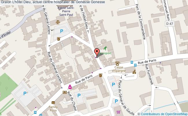 plan L'hôtel Dieu, Actuel Centre Hospitalier De Gonesse Gonesse Gonesse