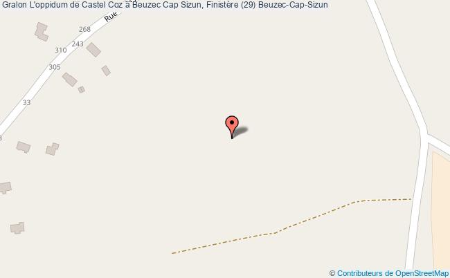 plan L'oppidum De Castel Coz à Beuzec Cap Sizun, Finistère (29) Beuzec-cap-sizun Beuzec-Cap-Sizun