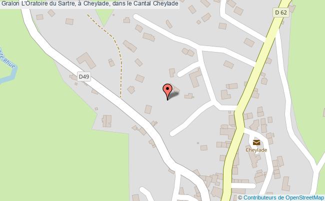 plan L'oratoire Du Sartre, à Cheylade, Dans Le Cantal Cheylade Cheylade