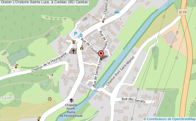 plan L'oratoire Sainte Luce, à Cadéac (65) Cadéac Cadéac