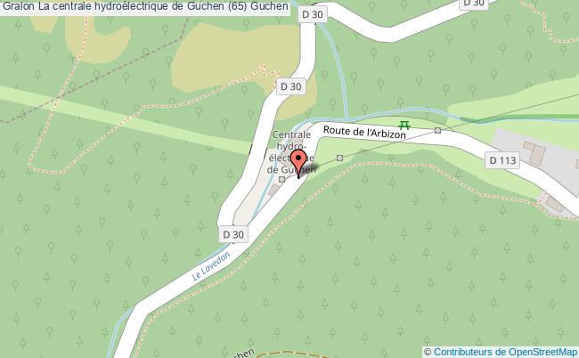 plan La Centrale Hydroélectrique De Guchen (65) Guchen Guchen
