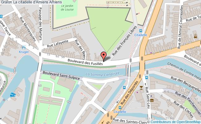 plan La Citadelle D'amiens Amiens Amiens