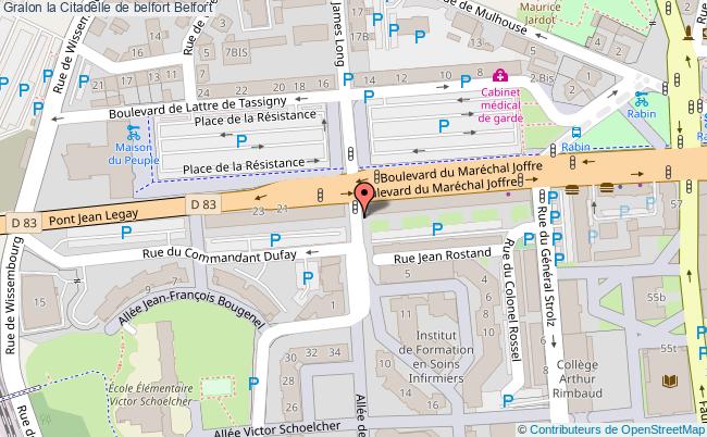 plan La Citadelle De Belfort Belfort Belfort