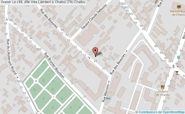 plan La Cité, Dite Villa Lambert à Chatou (78) Chatou Chatou