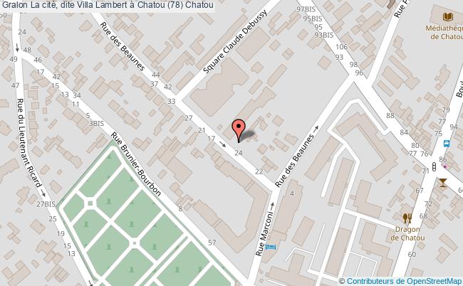 plan La Cité, Dite Villa Lambert à Chatou (78) Chatou Chatou