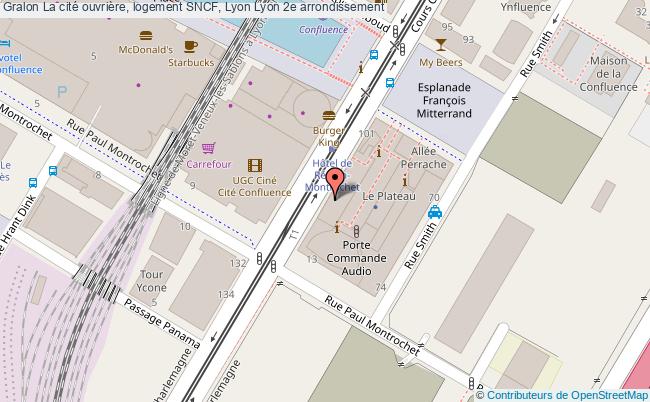 plan La Cité Ouvrière, Logement Sncf, Lyon Lyon 2e Arrondissement Lyon 2e arrondissement