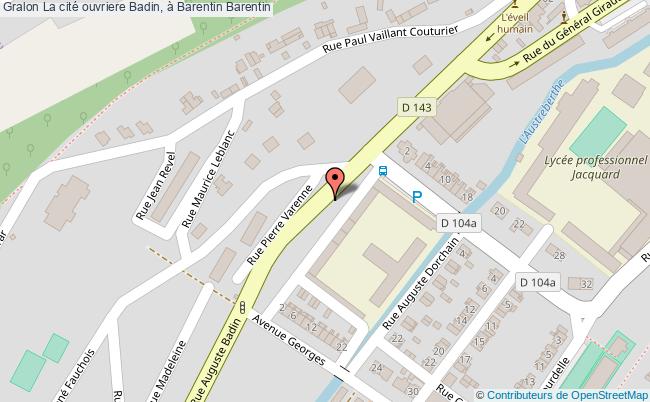 plan La Cité Ouvriere Badin, à Barentin Barentin Barentin