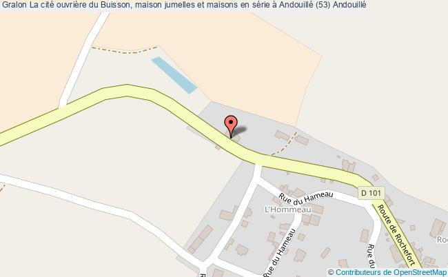 La cité ouvrière du Buisson, maison jumelles et maisons en série à Andouillé (53)