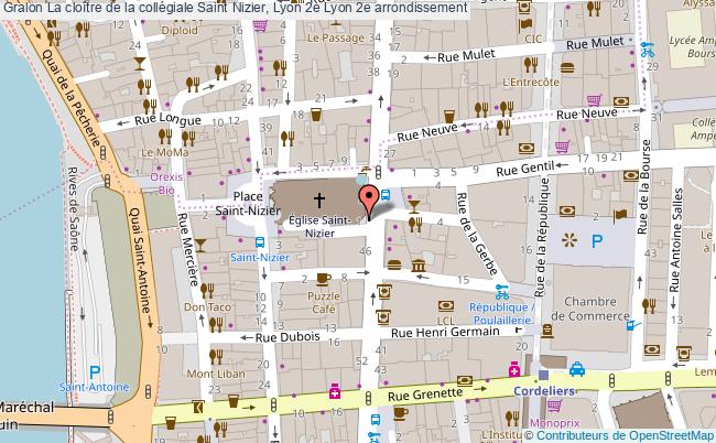 plan La Cloître De La Collégiale Saint Nizier, Lyon 2e Lyon 2e Arrondissement Lyon 2e arrondissement