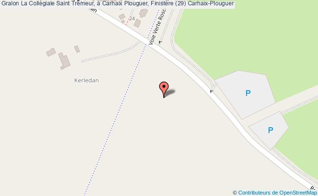 plan La Collégiale Saint Tremeur, à Carhaix Plouguer, Finistère (29) Carhaix-plouguer Carhaix-Plouguer