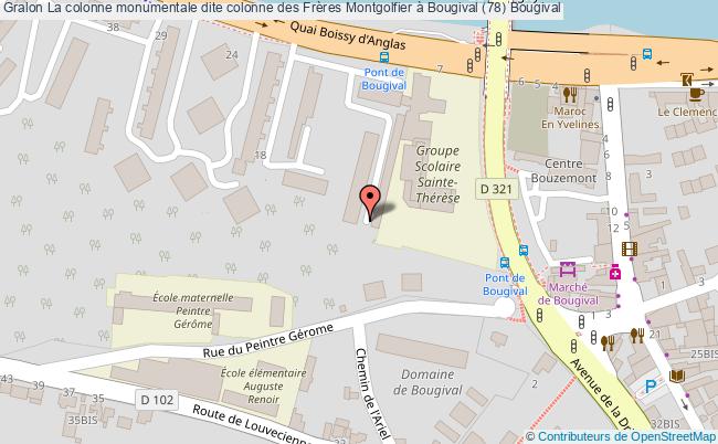 plan La Colonne Monumentale Dite Colonne Des Frères Montgolfier à Bougival (78) Bougival Bougival