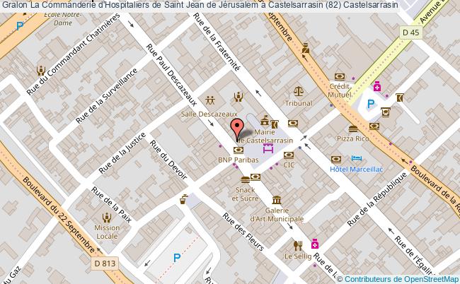 plan La Commanderie D'hospitaliers De Saint Jean De Jérusalem à Castelsarrasin (82) Castelsarrasin Castelsarrasin