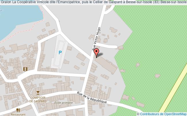 plan La Coopérative Vinicole Dite L'emancipatrice, Puis Le Cellier De Gaspard à Besse-sur-issole (83) Besse-sur-issole Besse-sur-Issole