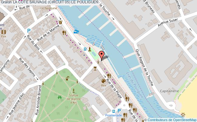 plan La Cote Sauvage (circuit 05) Le Pouliguen LE POULIGUEN