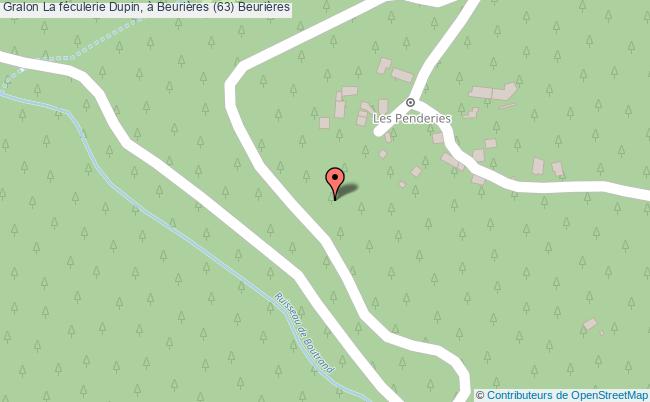 plan La Féculerie Dupin, à Beurières (63) Beurières Beurières