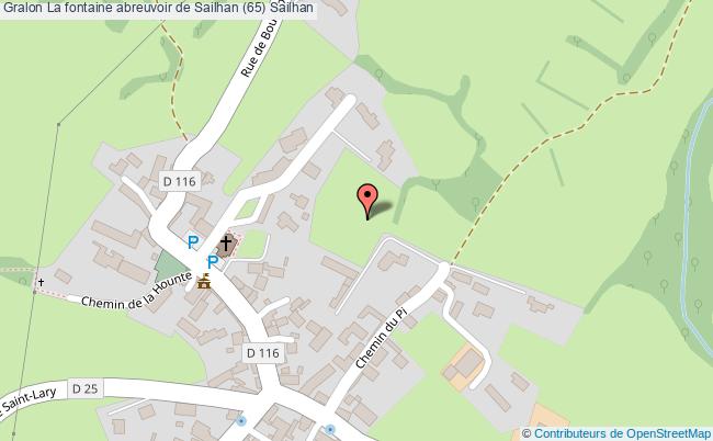 plan La Fontaine Abreuvoir De Sailhan (65) Sailhan Sailhan