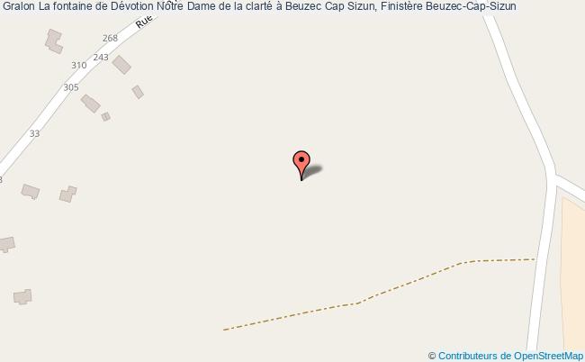 plan La Fontaine De Dévotion Notre Dame De La Clarté à Beuzec Cap Sizun, Finistère Beuzec-cap-sizun Beuzec-Cap-Sizun