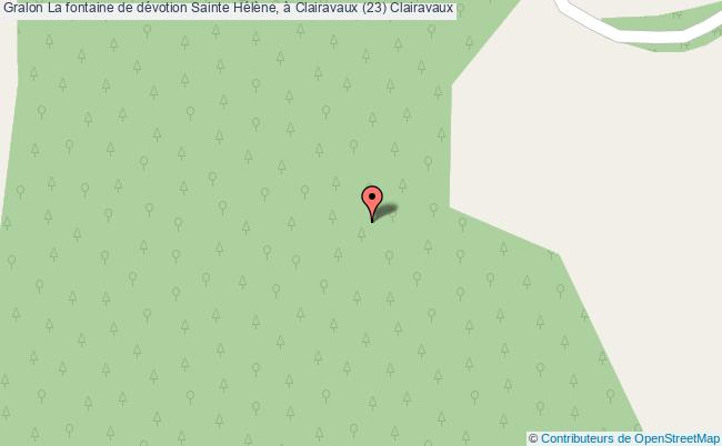 plan La Fontaine De Dévotion Sainte Hélène, à Clairavaux (23) Clairavaux Clairavaux