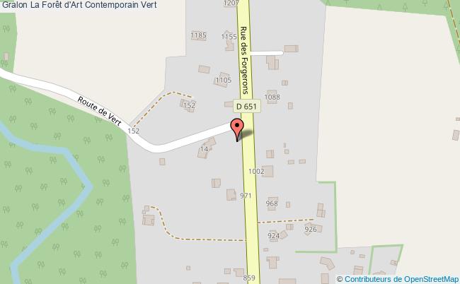 plan La Forêt D'art Contemporain Vert Vert