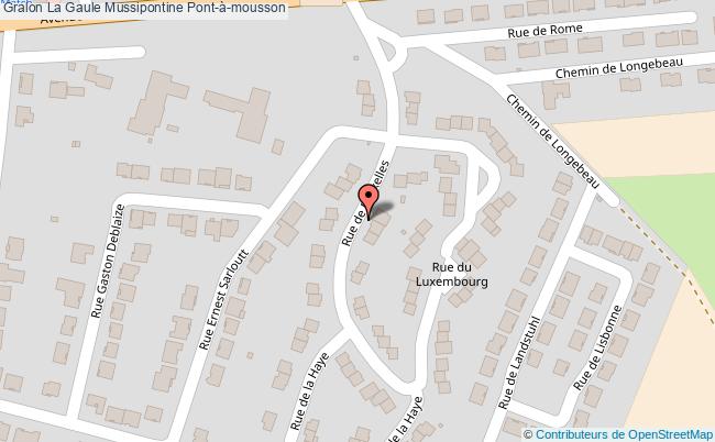 plan La Gaule Mussipontine Pont-à-mousson Pont-à-mousson