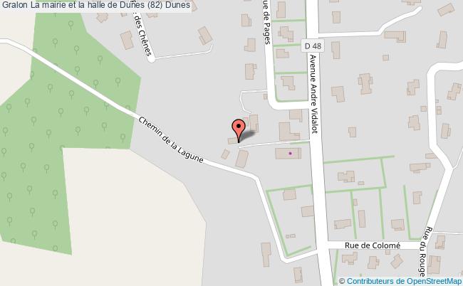 plan La Mairie Et La Halle De Dunes (82) Dunes Dunes