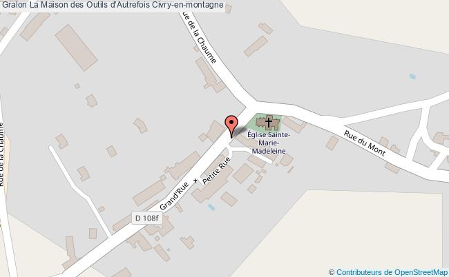 plan La Maison Des Outils D'autrefois Civry-en-montagne Civry-en-montagne