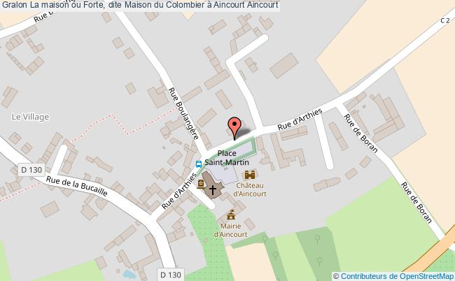 plan La Maison Ou Forte, Dite Maison Du Colombier à Aincourt Aincourt Aincourt