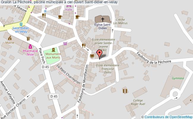 plan La Pêchoire, Piscine Municipale à Ciel Ouvert Saint-didier-en-velay Saint-didier-en-velay
