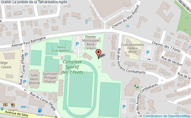 plan La Pinède De La Tamarissière Agde Agde