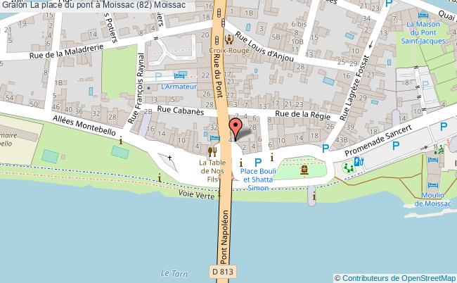 plan La Place Du Pont à Moissac (82) Moissac Moissac