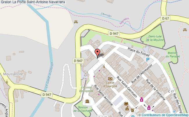 plan La Porte Saint-antoine Navarrenx Navarrenx