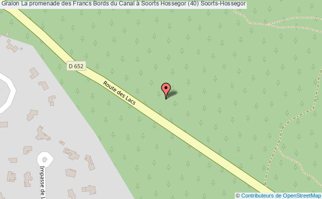 plan La Promenade Des Francs Bords Du Canal à Soorts Hossegor (40) Soorts-hossegor Soorts-Hossegor