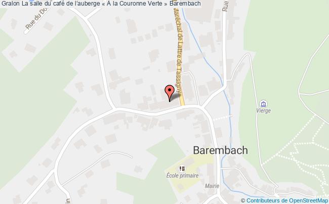 plan La Salle Du Café De L’auberge « À La Couronne Verte » Barembach Barembach