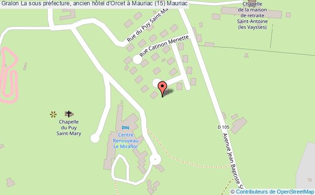 plan La Sous Préfecture, Ancien Hôtel D'orcet à Mauriac (15) Mauriac Mauriac