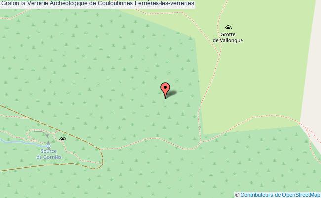 plan La Verrerie Archéologique De Couloubrines Ferrières-les-verreries Ferrières-les-verreries