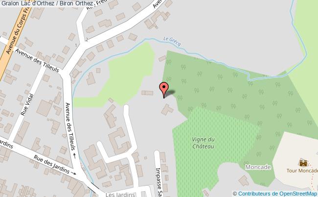 plan Lac D'orthez / Biron Orthez Orthez