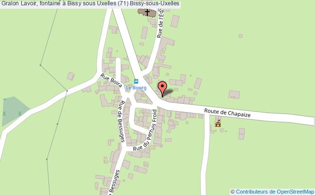 plan Lavoir, Fontaine à Bissy Sous Uxelles (71) Bissy-sous-uxelles Bissy-sous-Uxelles