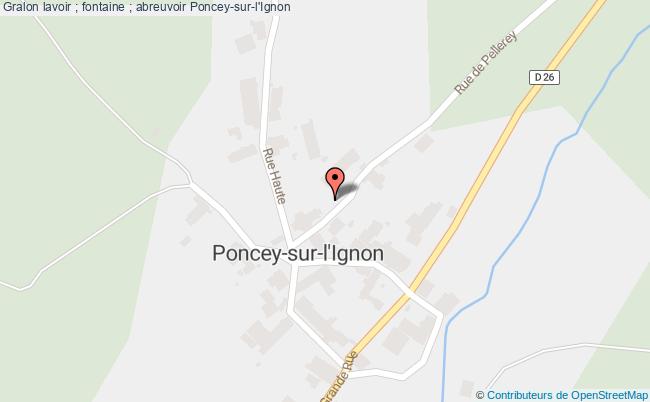 plan Lavoir ; Fontaine ; Abreuvoir Poncey-sur-l'ignon Poncey-sur-l'Ignon