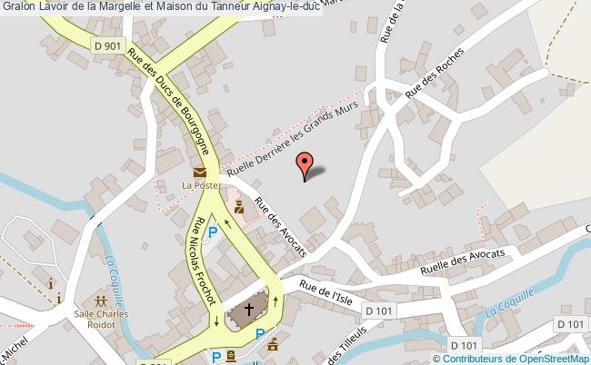 plan Lavoir De La Margelle Et Maison Du Tanneur Aignay-le-duc Aignay-le-duc