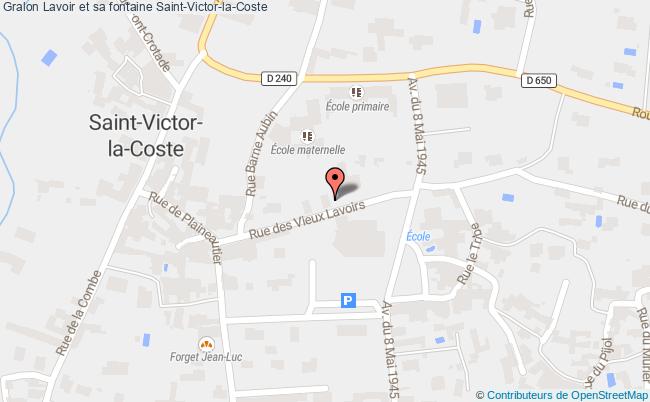 plan Lavoir Et Sa Fontaine Saint-victor-la-coste Saint-Victor-la-Coste