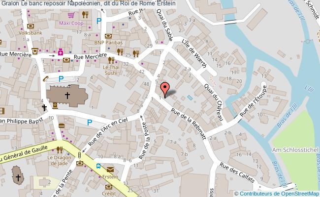 plan Le Banc Reposoir Napoléonien, Dit Du Roi De Rome Erstein Erstein