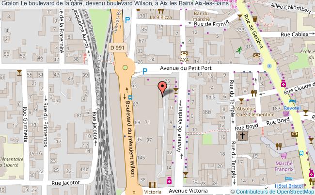 Le boulevard de la gare, devenu boulevard Wilson, à Aix les Bains