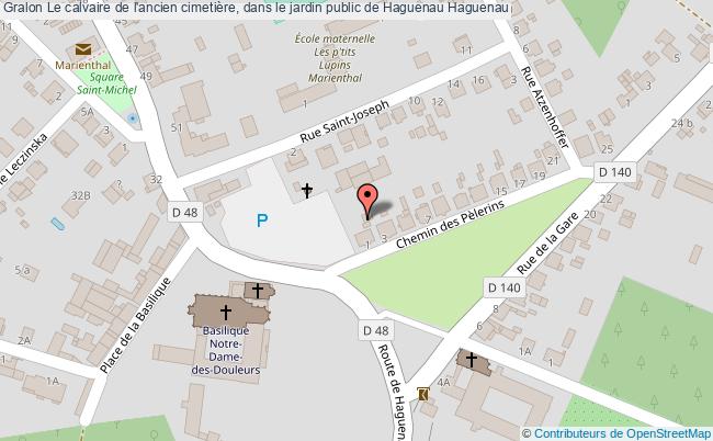 Le calvaire de l'ancien cimetière, dans le jardin public de Haguenau