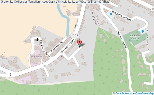 plan Le Cellier Des Templiers, Coopérative Vinicole La Laborieuse, à Bras (83) Bras Bras