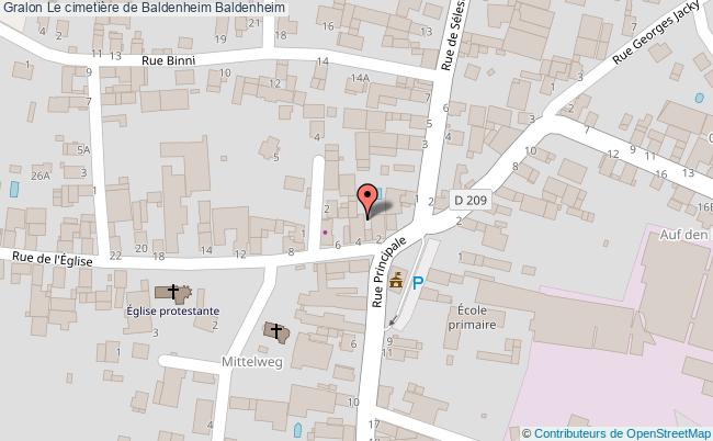 plan Le Cimetière De Baldenheim Baldenheim Baldenheim