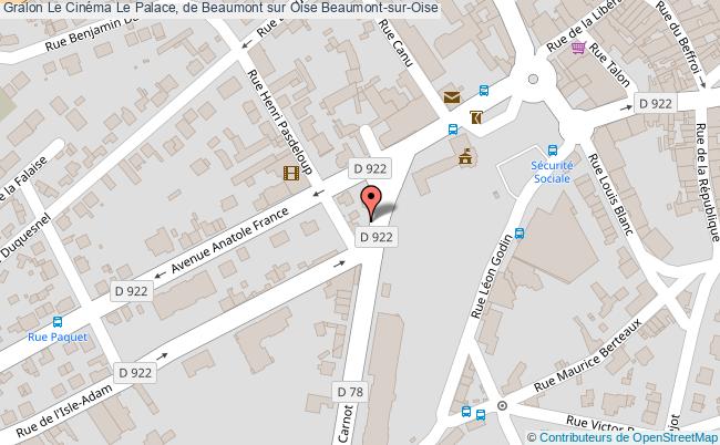 plan Le Cinéma Le Palace, De Beaumont Sur Oise Beaumont-sur-oise Beaumont-sur-Oise