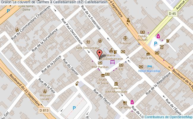 plan Le Couvent De Carmes à Castelsarrasin (82) Castelsarrasin Castelsarrasin