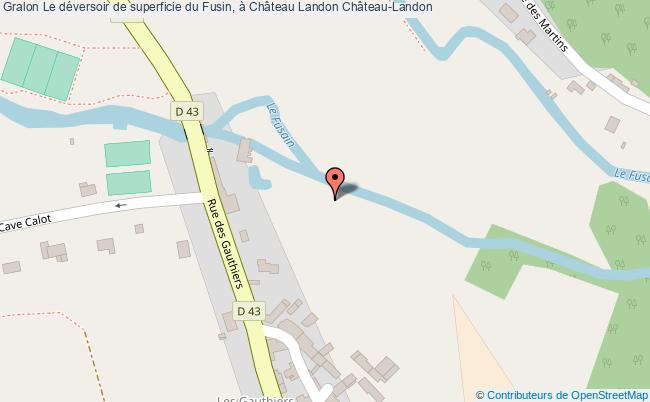 plan Le Déversoir De Superficie Du Fusin, à Château Landon Château-landon Château-Landon