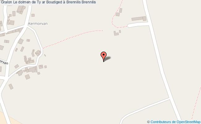plan Le Dolmen De Ty Ar Boudiged à Brennilis Brennilis Brennilis