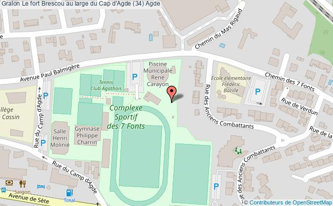 plan Le Fort Brescou Au Large Du Cap D'agde (34) Agde Agde